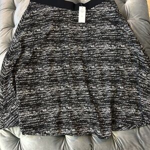 Banana Republic Black and White A-Line Skirt